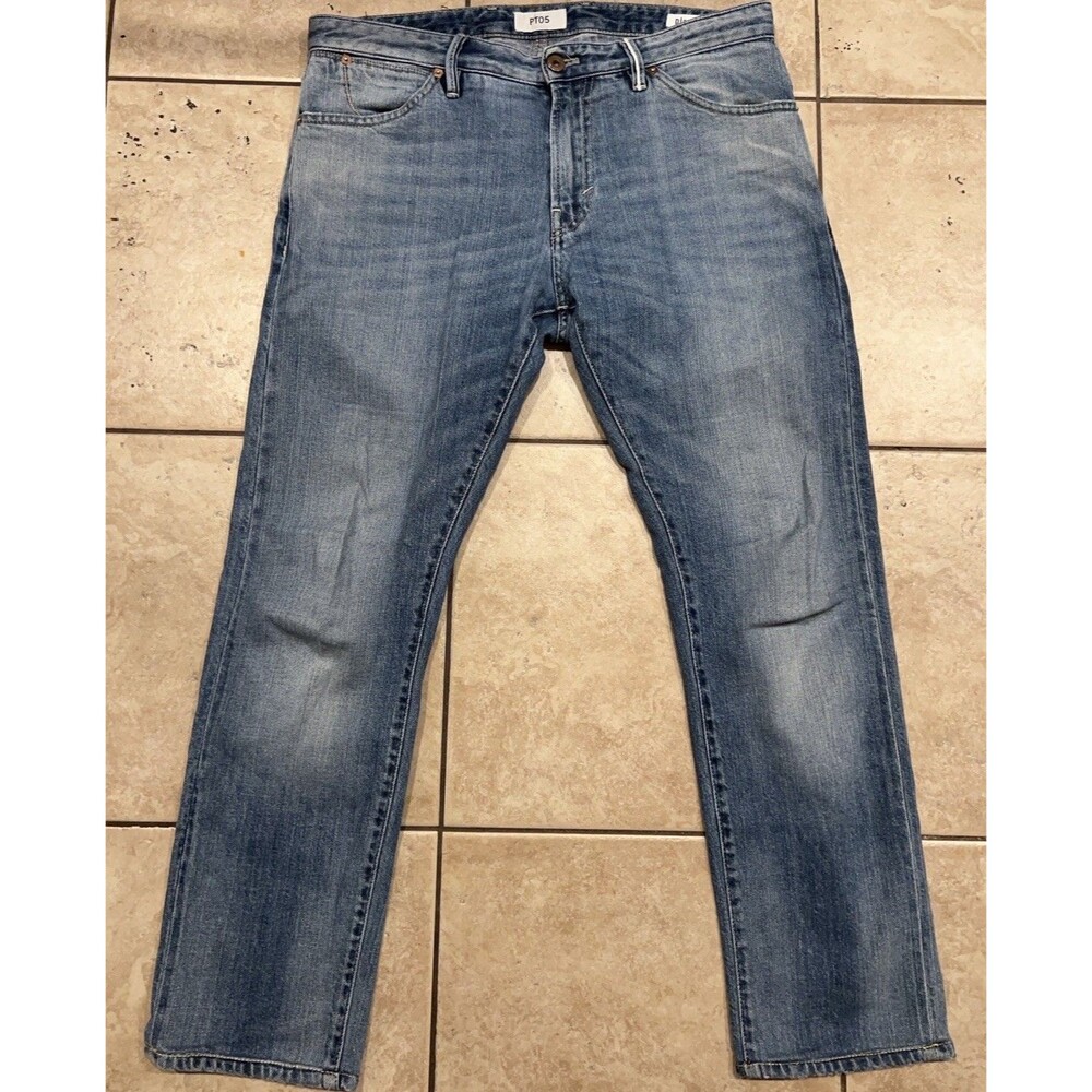 PT05 Jeans Mens 32 Fits 34x27 Play It Loud Soul Slim Fit Blue Denim Jeans